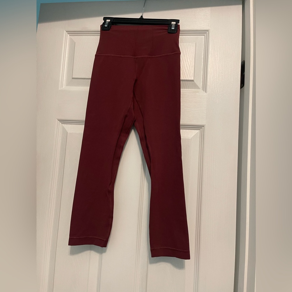 Lululemon Align 21” Maroon Leggings, Size 2